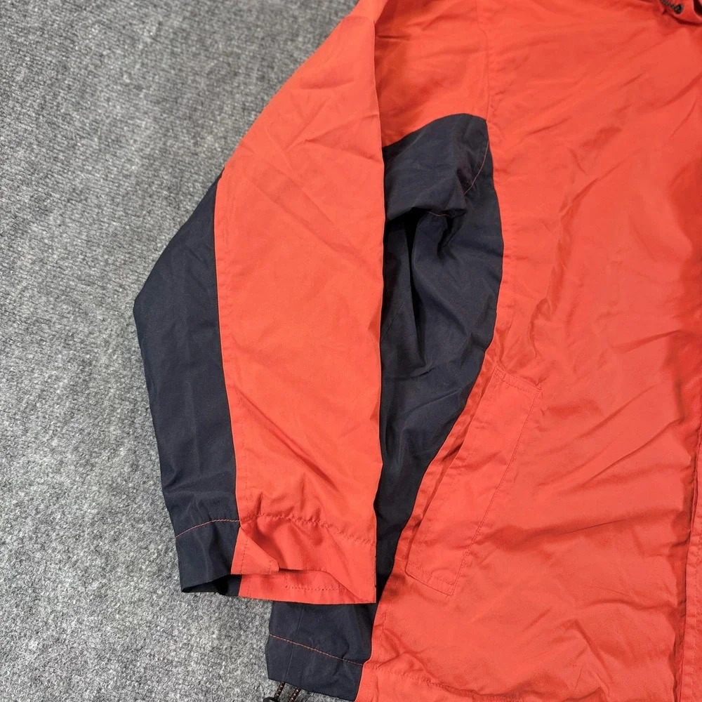 Chaps Ralph Lauren Jacket Mens XL Orange Hooded Windbreaker‎ Outdoor Coat